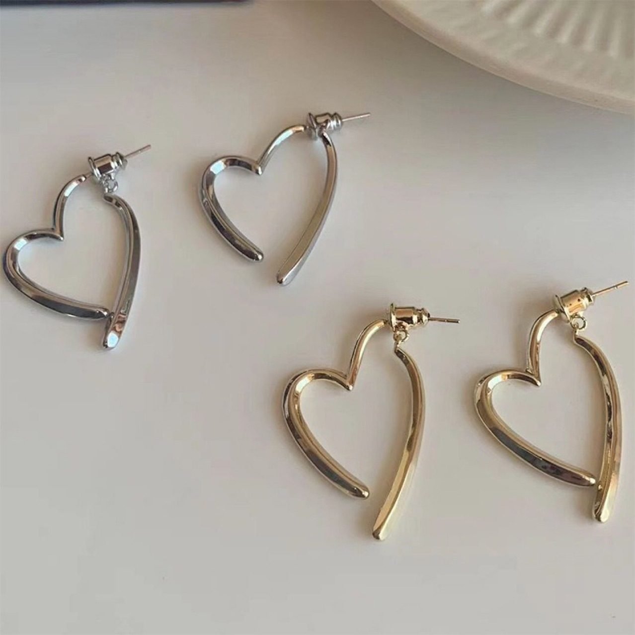 Heart Hoop Earrings No. 188 - view 2