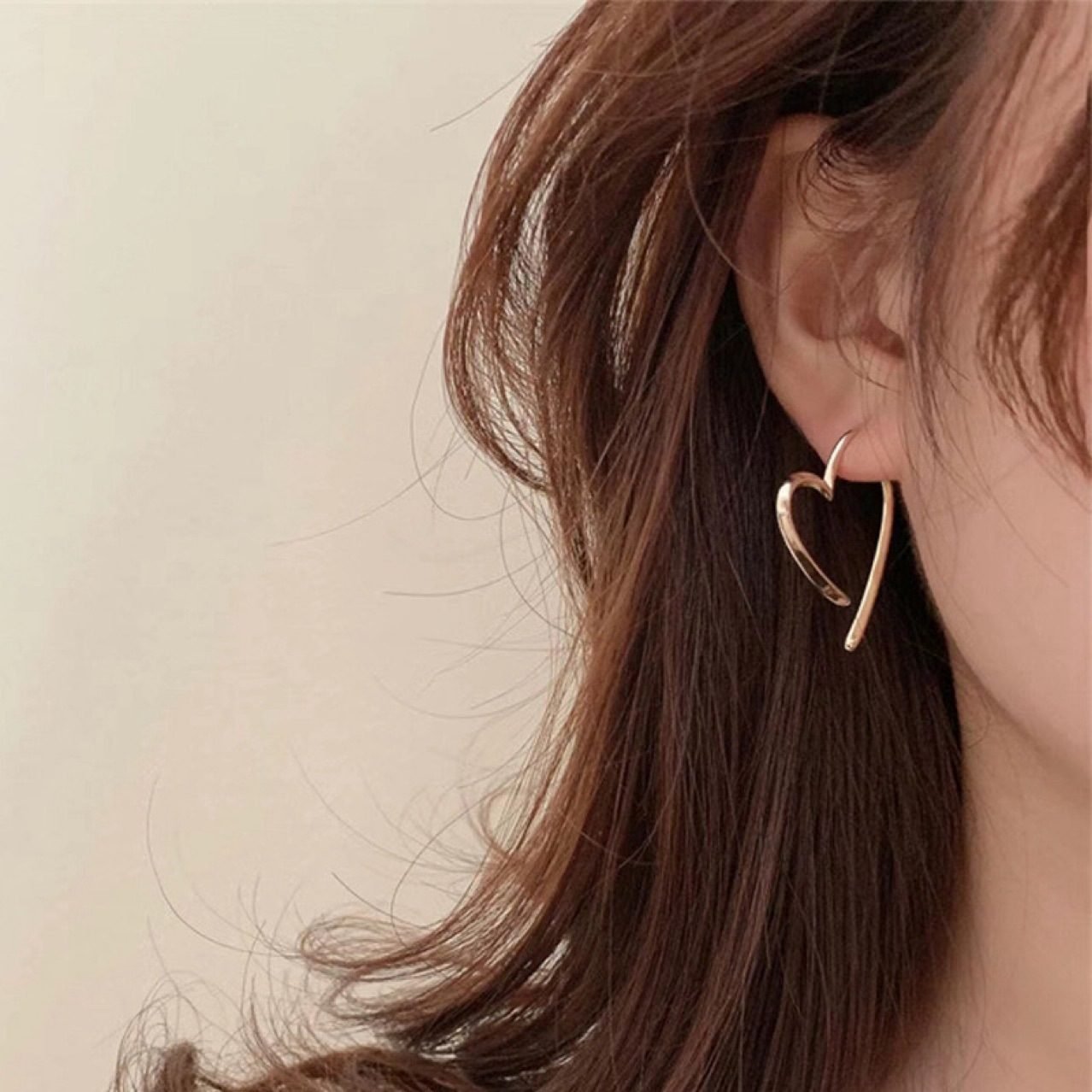 Heart Hoop Earrings No. 188 - view 3