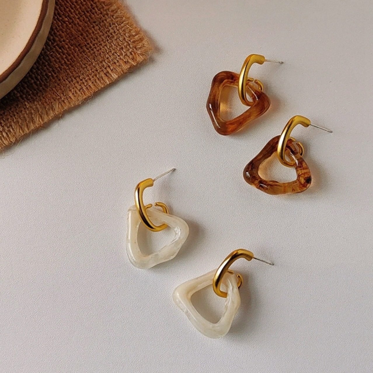 Sculptural Vintage Stud Earrings No. 194 - view 2