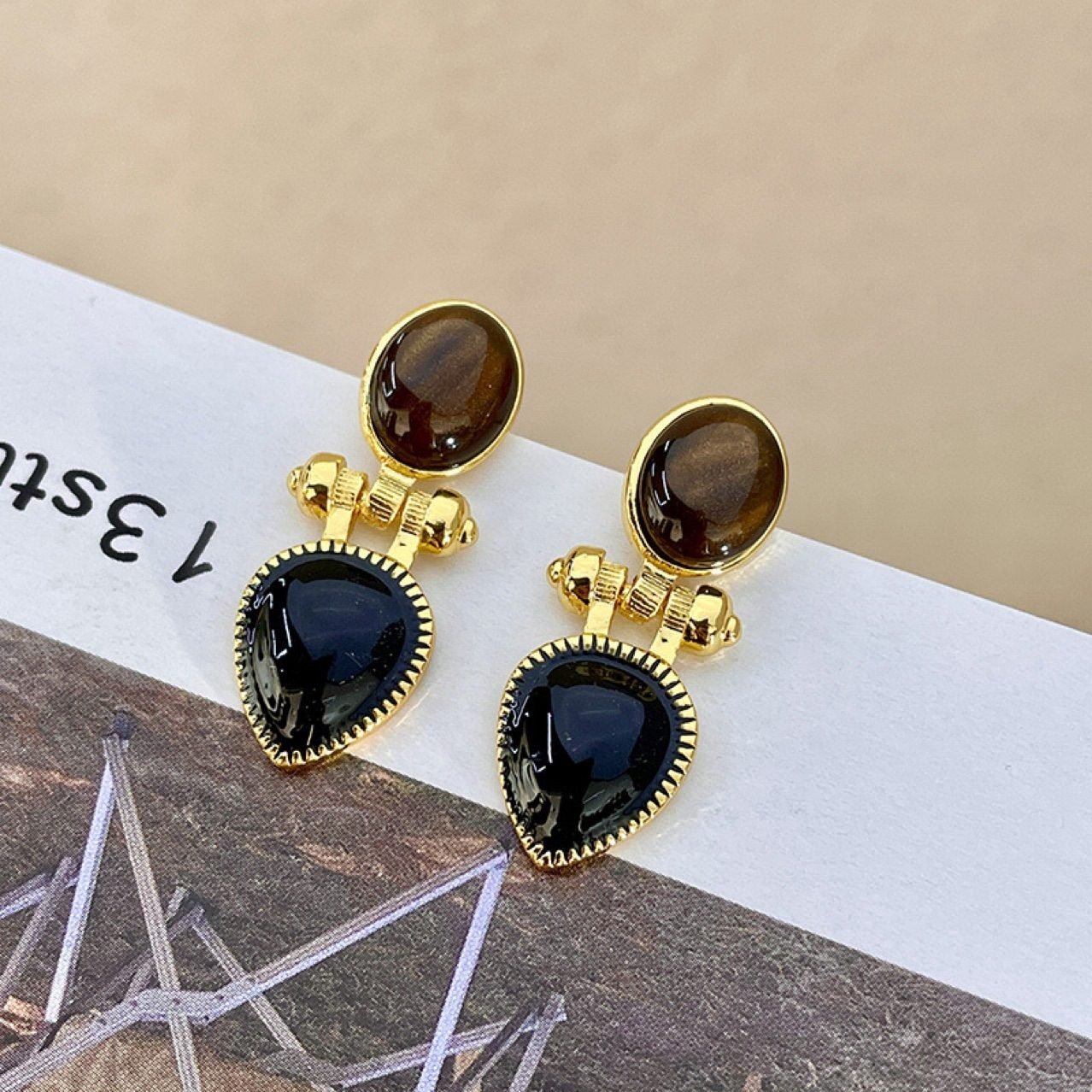 Vintage Stud Earrings No. 203 - view 2