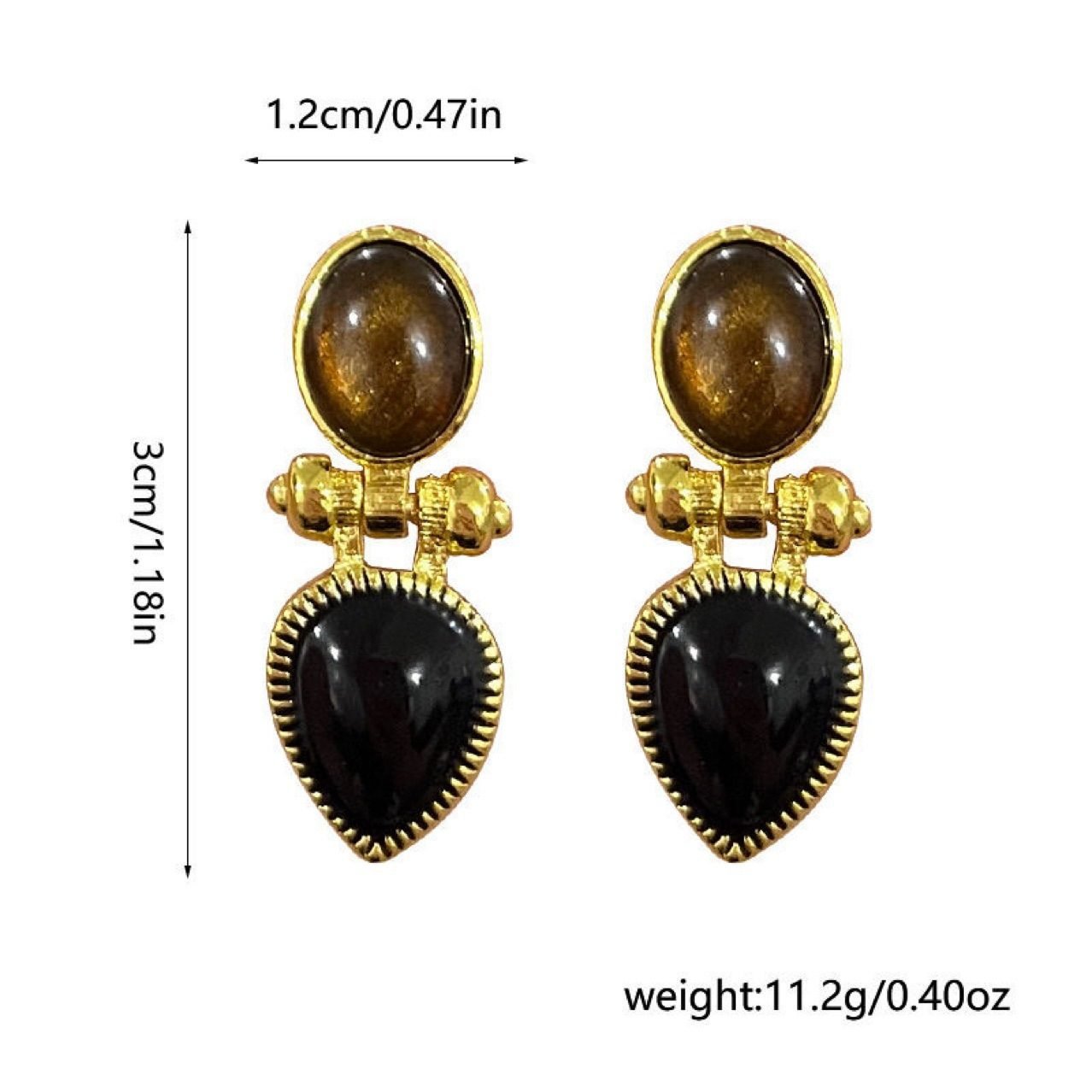 Vintage Stud Earrings No. 203 - view 5
