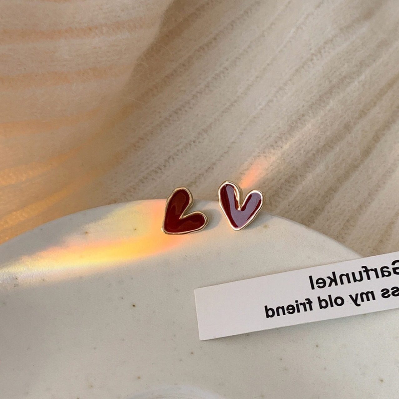 Heart Sculptural Stud Earrings - view 4