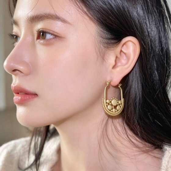 Sculptural Vintage Drop Earrings - view 1