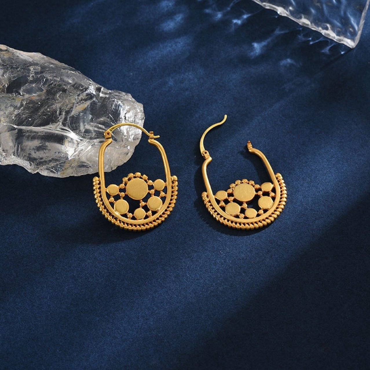 Sculptural Vintage Drop Earrings - view 3
