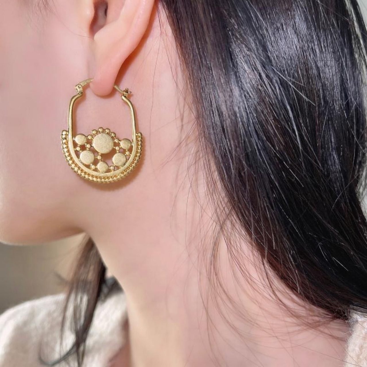 Sculptural Vintage Drop Earrings - view 4