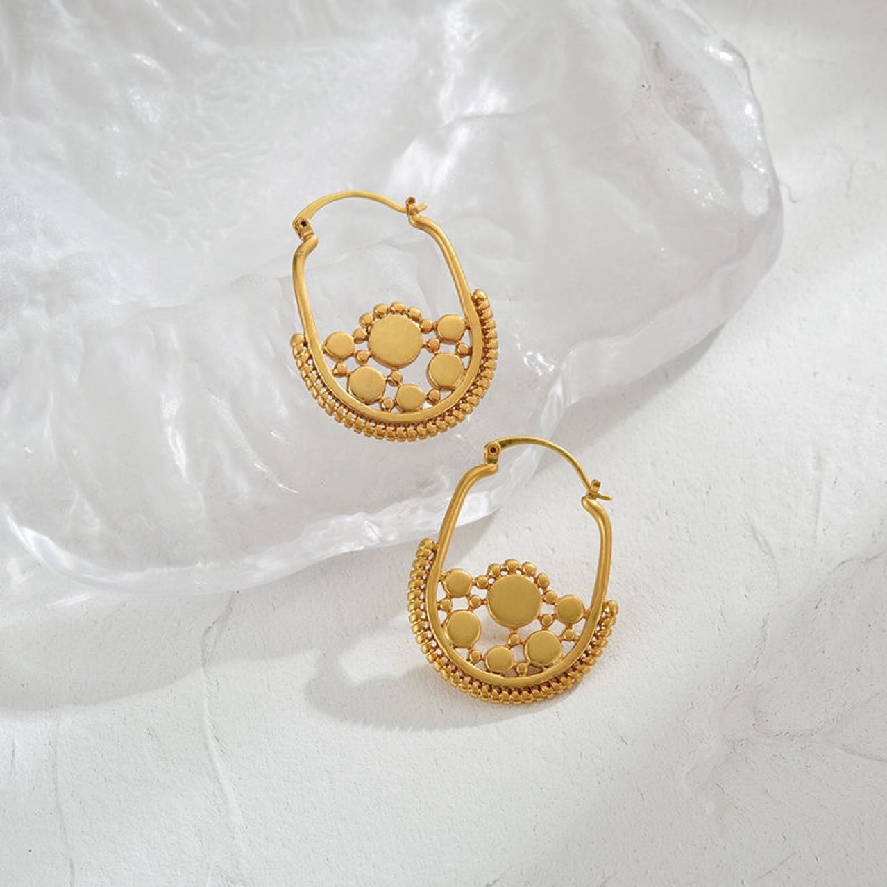 Sculptural Vintage Drop Earrings - view 6