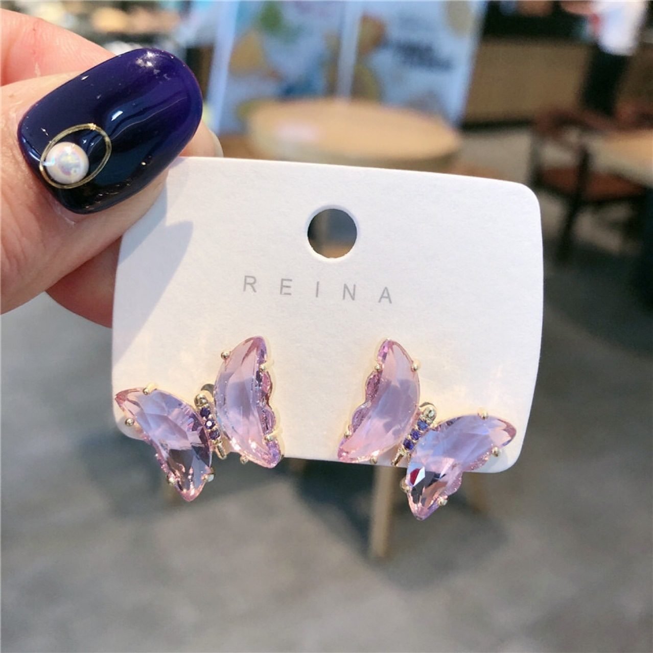 Butterfly Stud Earrings No. 218 - view 7
