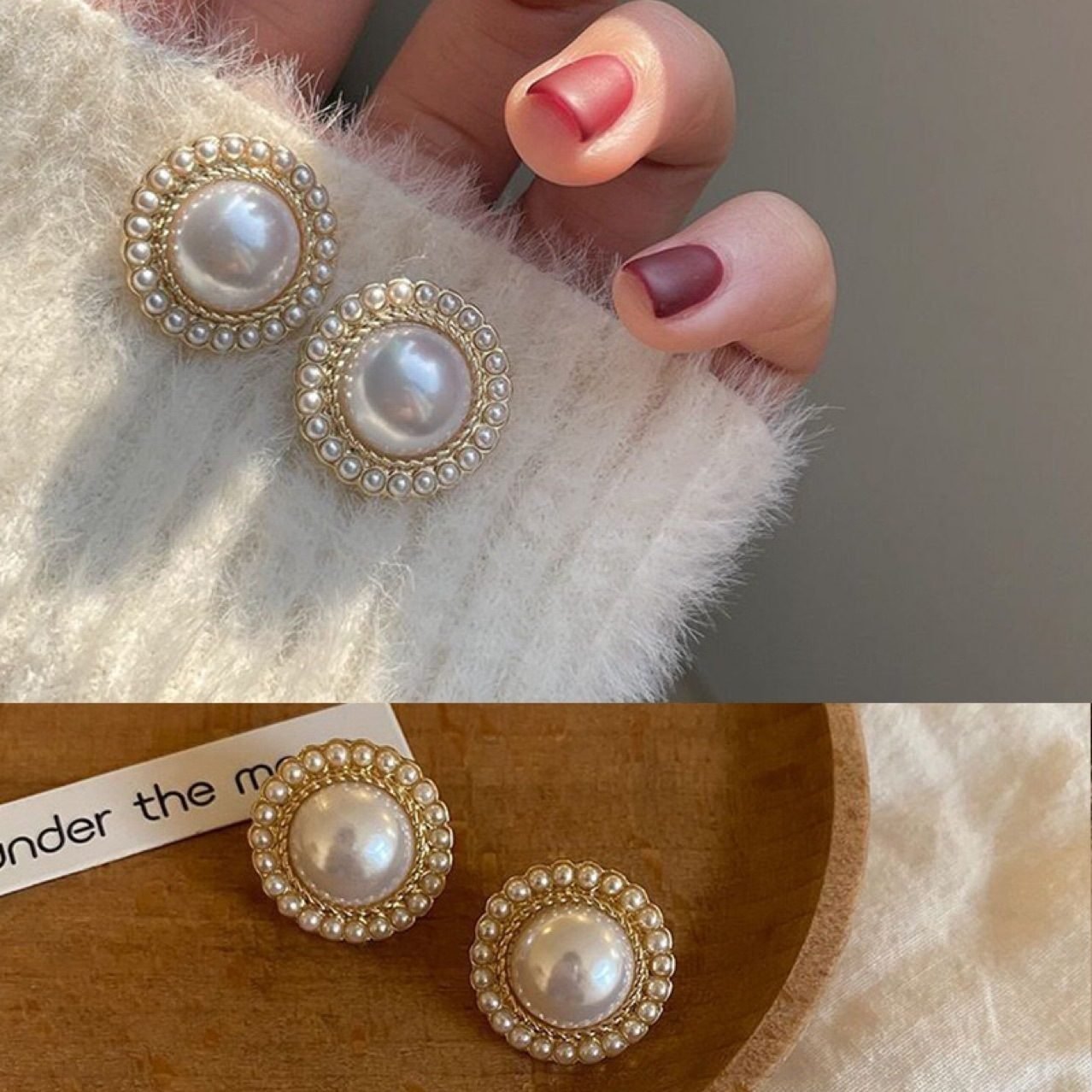 Pearl Stud Earrings No. 229 - view 3