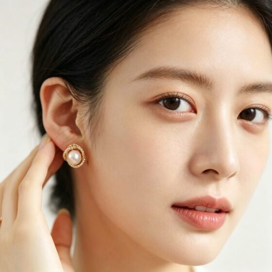 Pearl Vintage Stud Earrings No. 238 - view 1