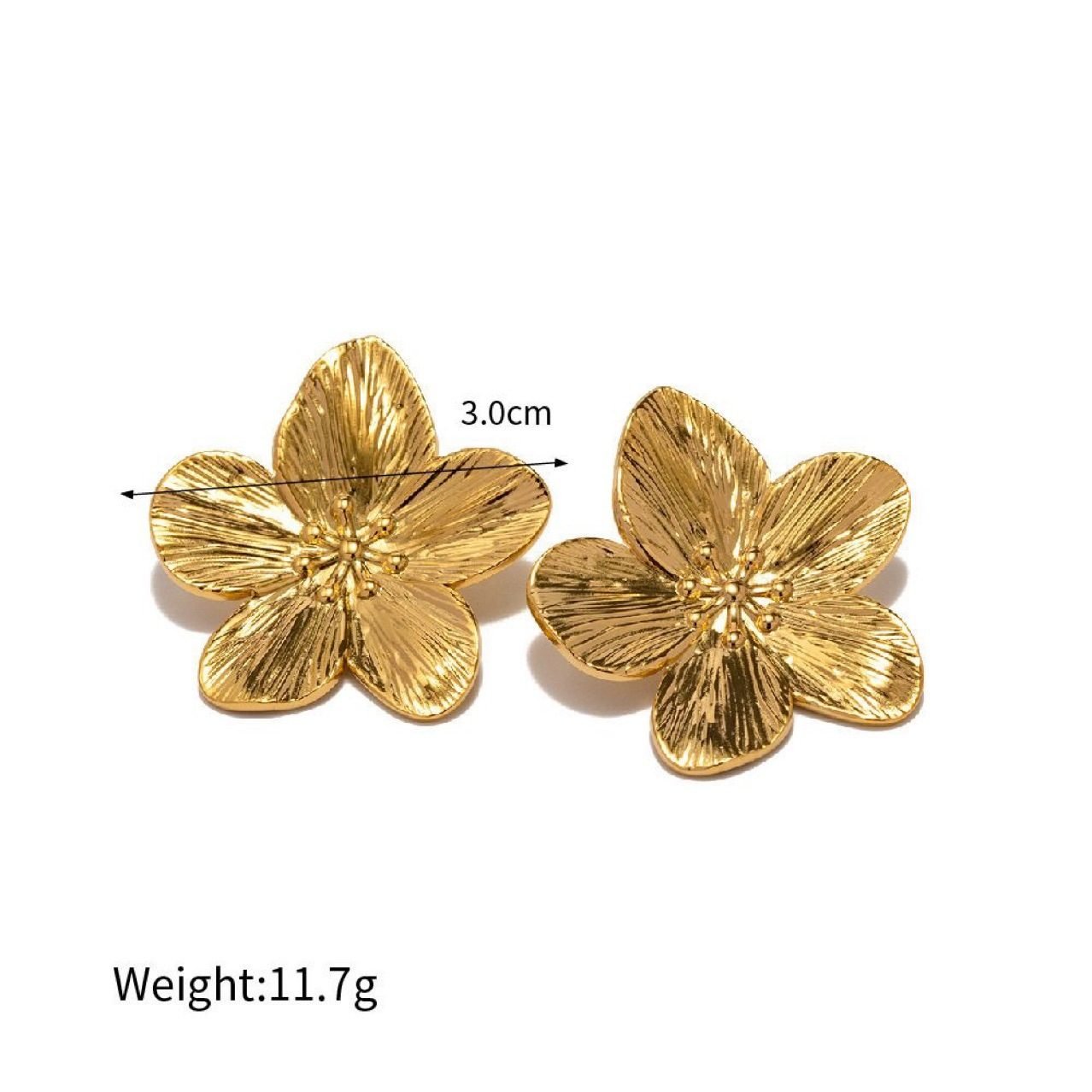 Floral Vintage Stud Earrings - view 4
