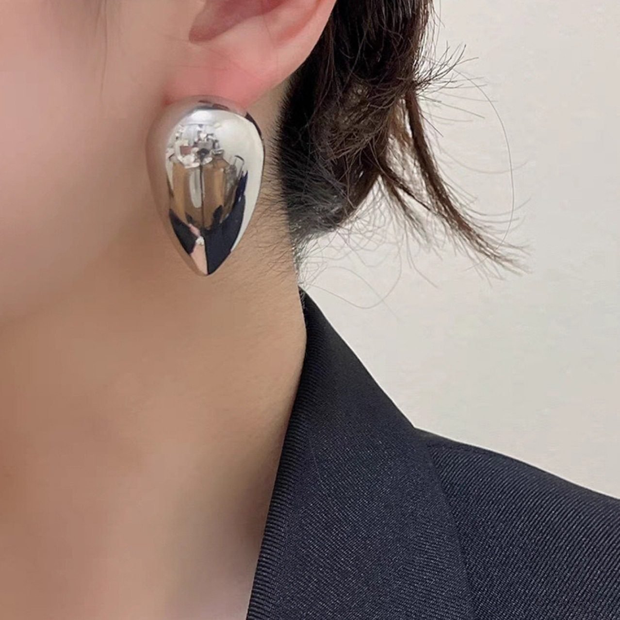 Minimal Stud Earrings No. 247 - view 3