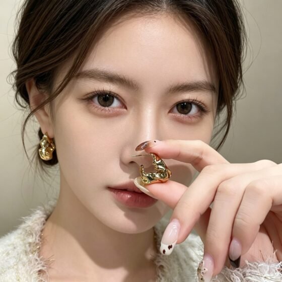 Minimal Stud Earrings No. 248 - view 1