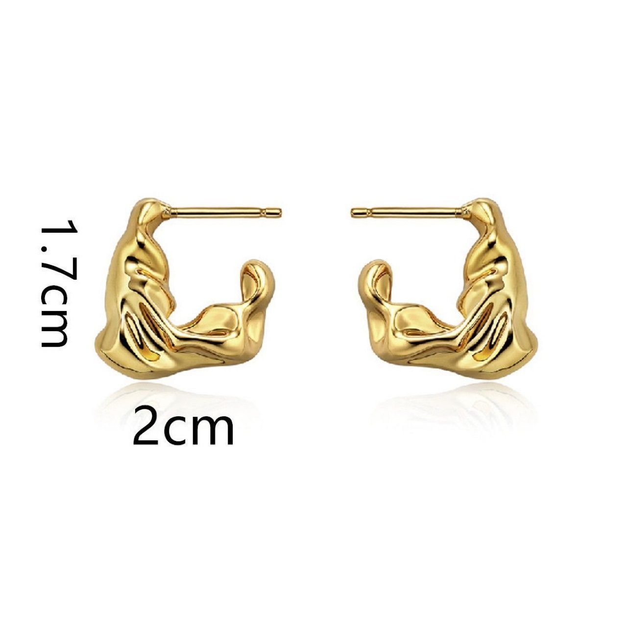 Minimal Stud Earrings No. 248 - view 3