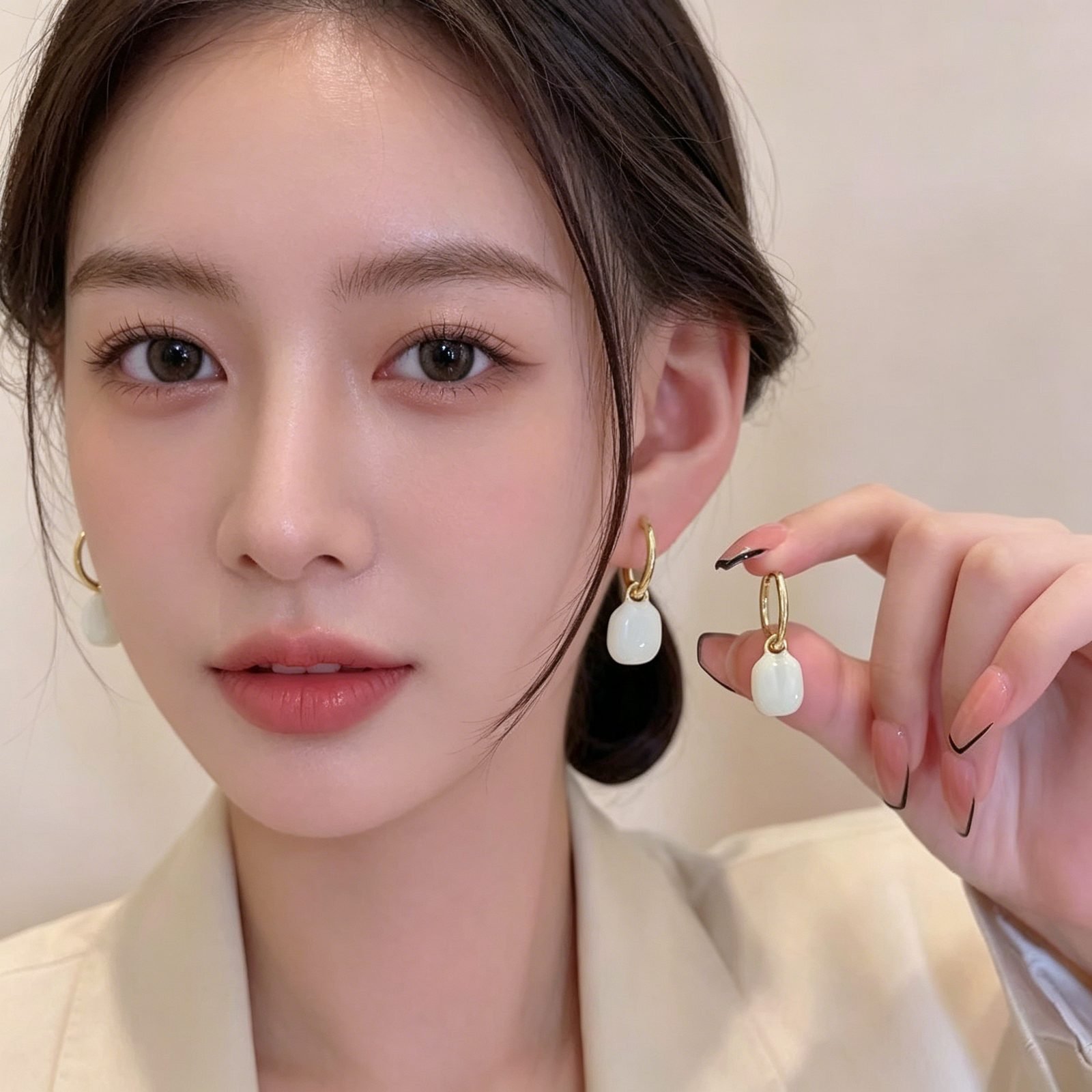Heart Vintage Hoop Earrings - view 1