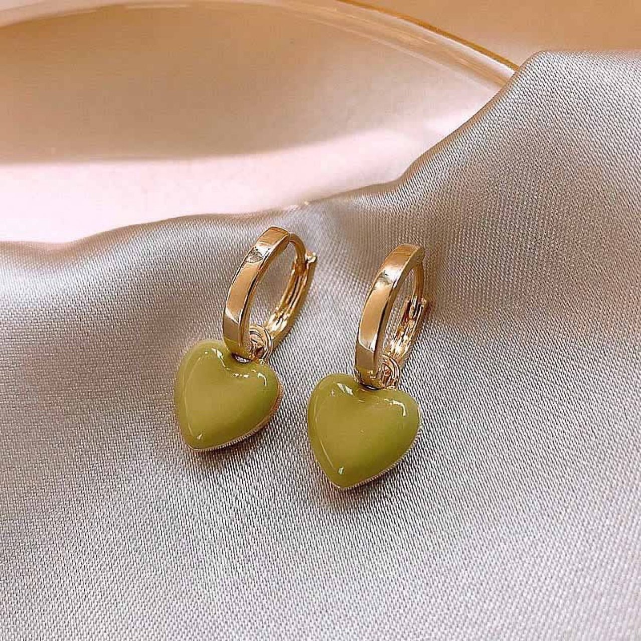 Heart Vintage Hoop Earrings - view 7