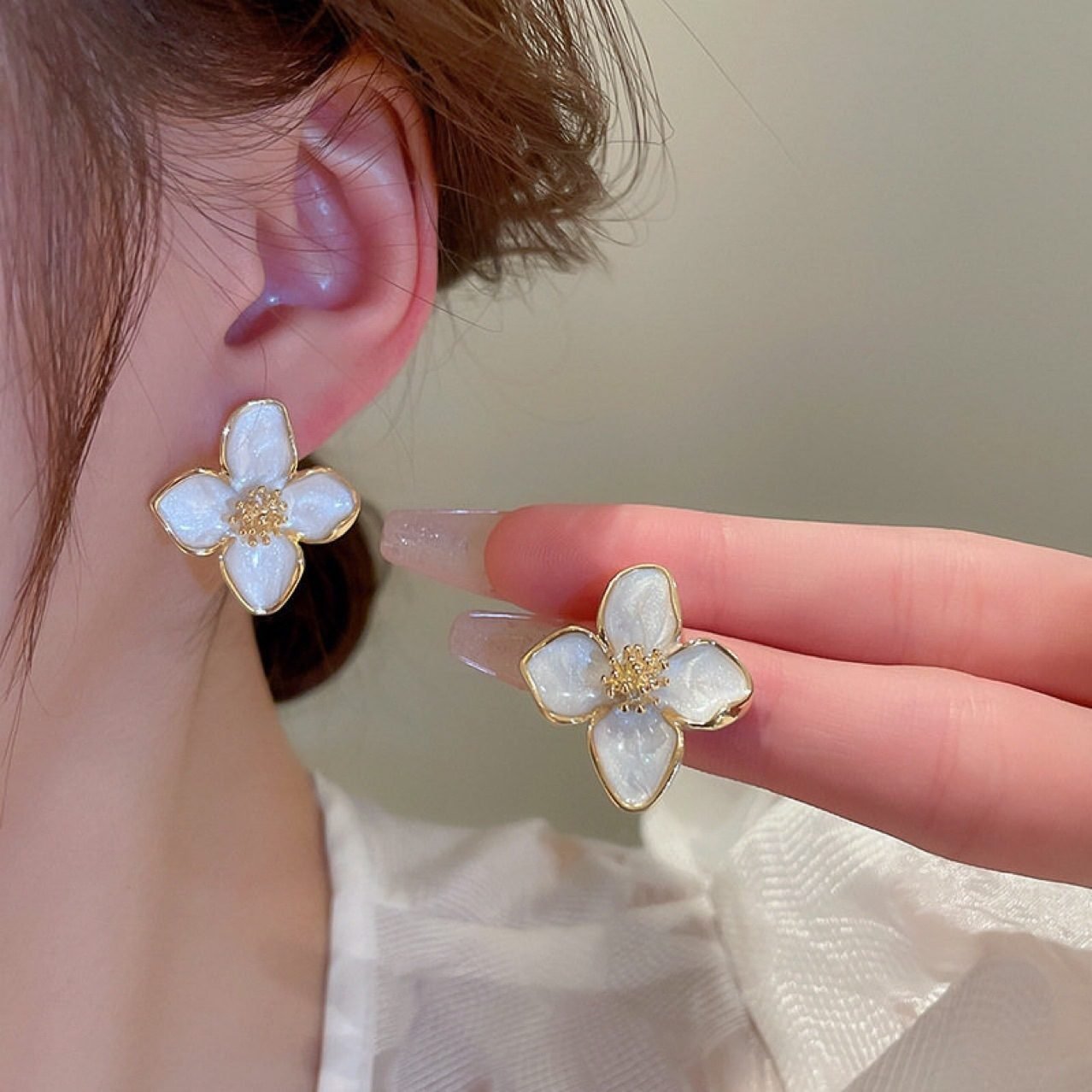 Sculptural Vintage Stud Earrings No. 254 - view 2