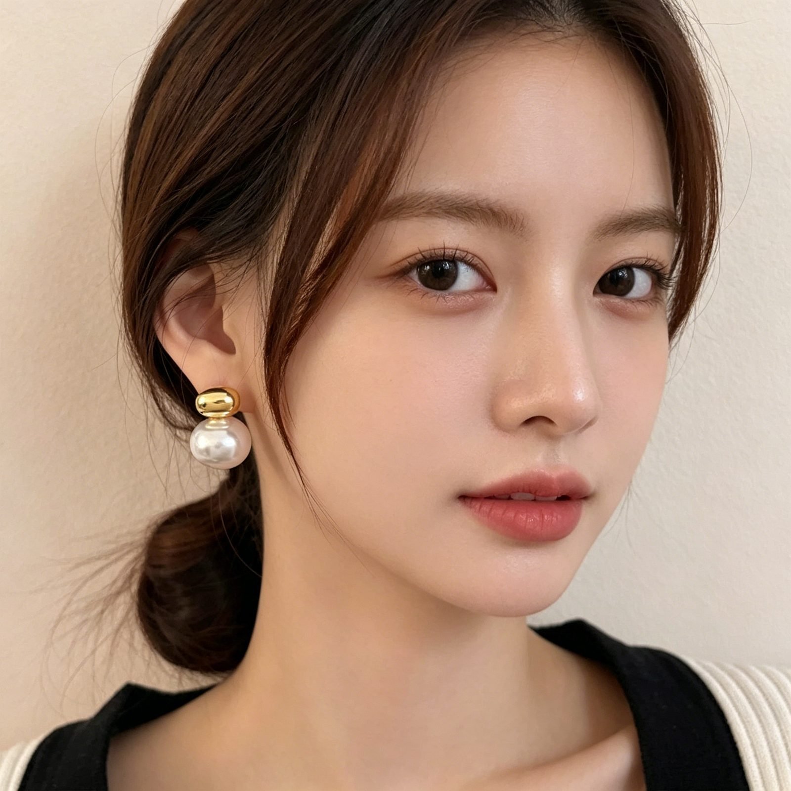 Pearl Vintage Stud Earrings No. 259 - view 1
