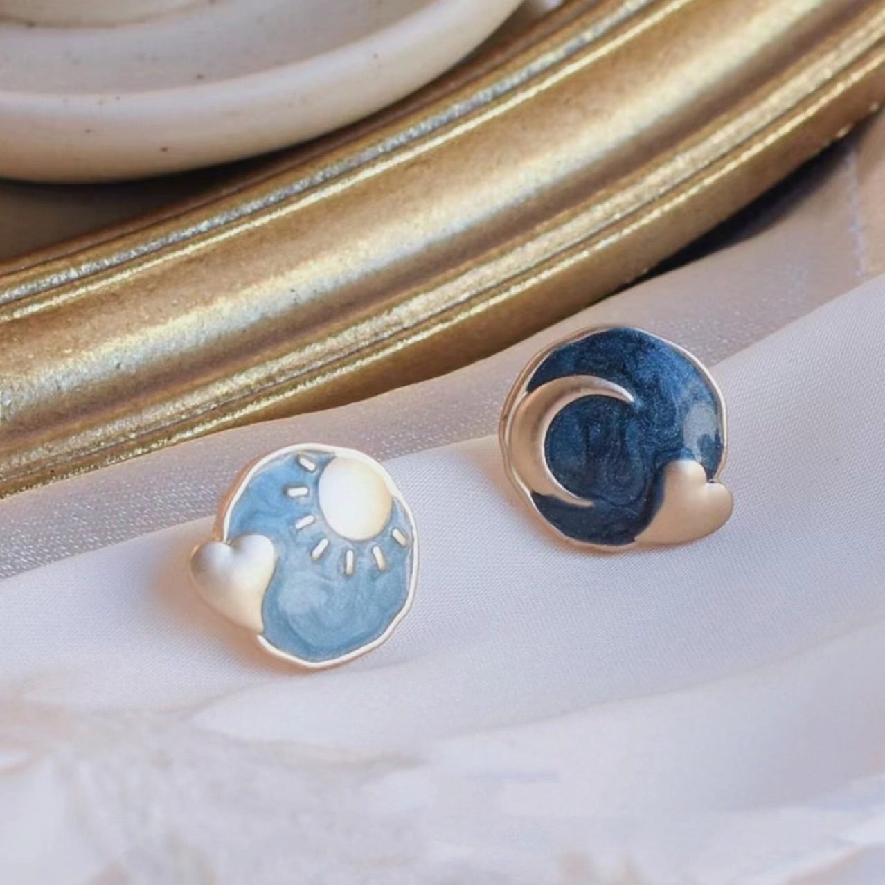 Celestial Sun Stud Earrings - view 4