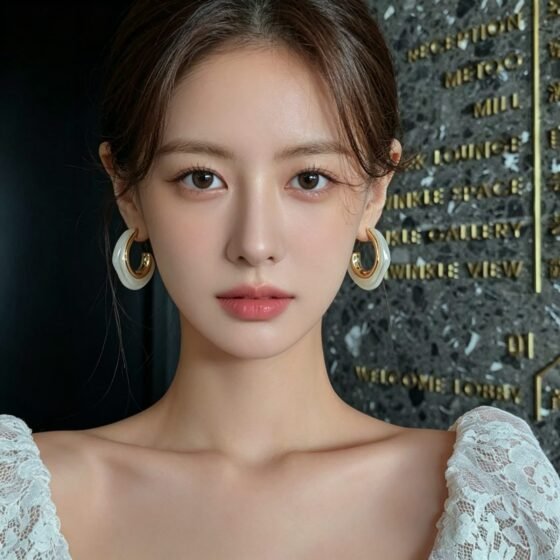 Pearl Sculptural Hoop Earrings No. 267 - view 1