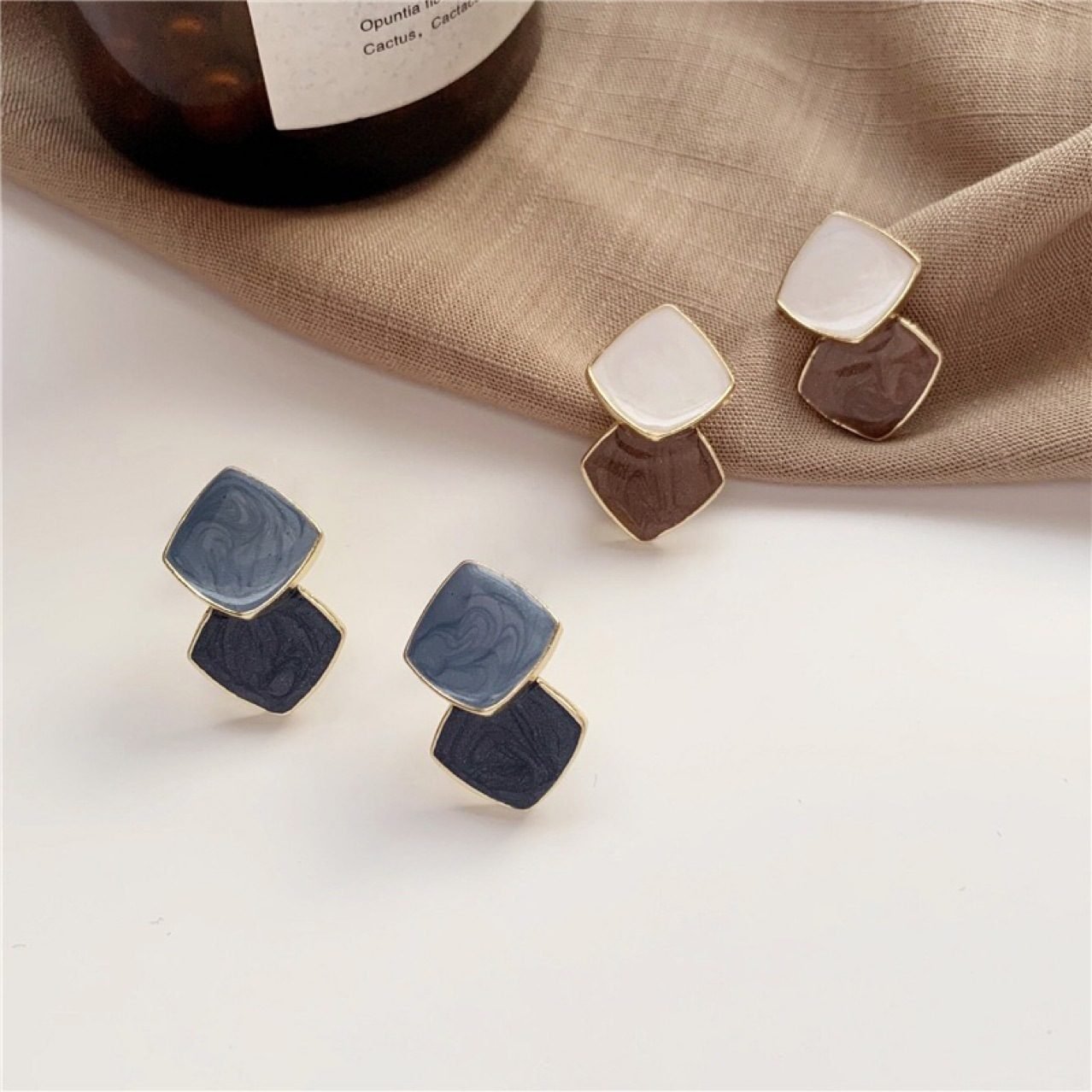 Minimal Drop Earrings - view 2