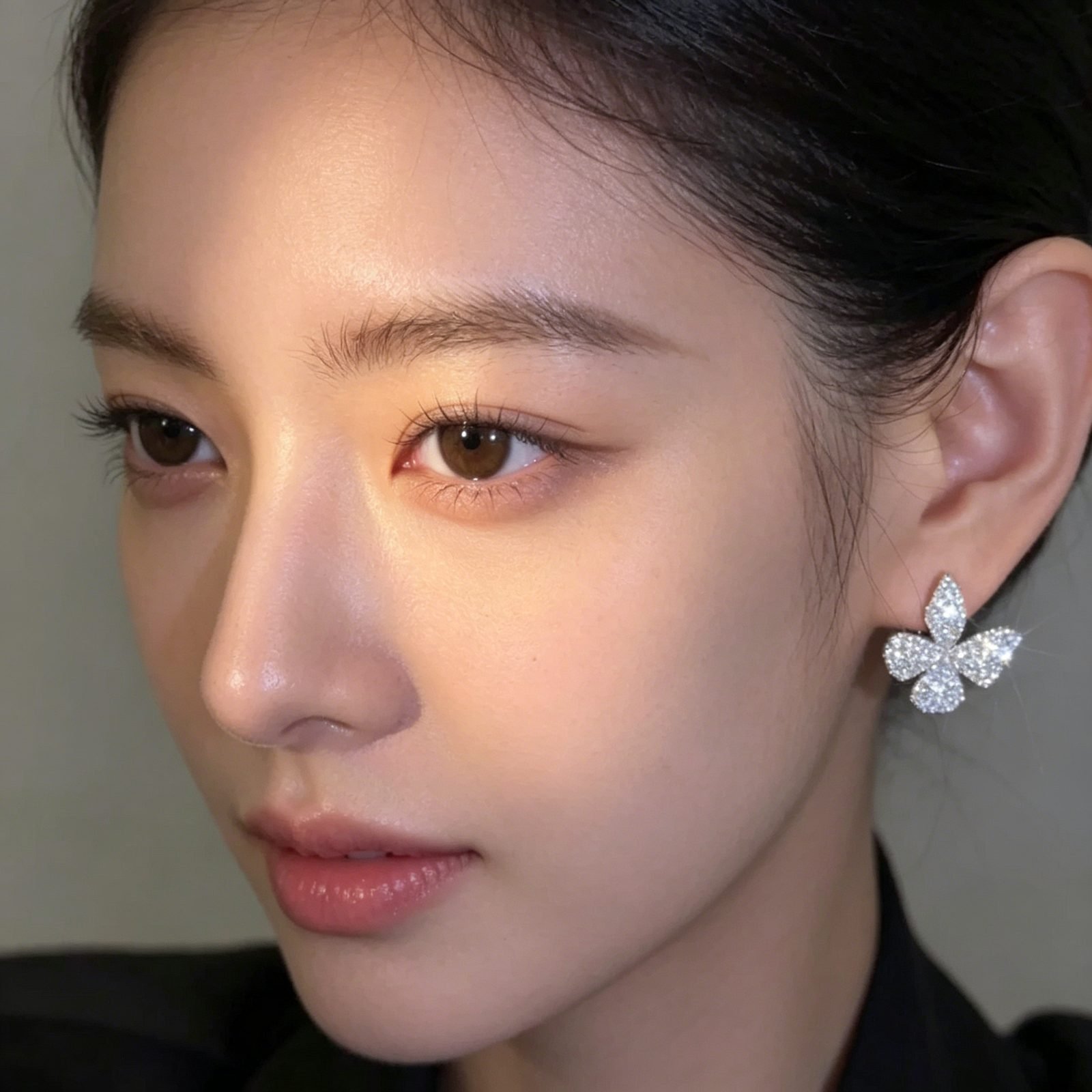 Butterfly Crystal Stud Earrings - view 1