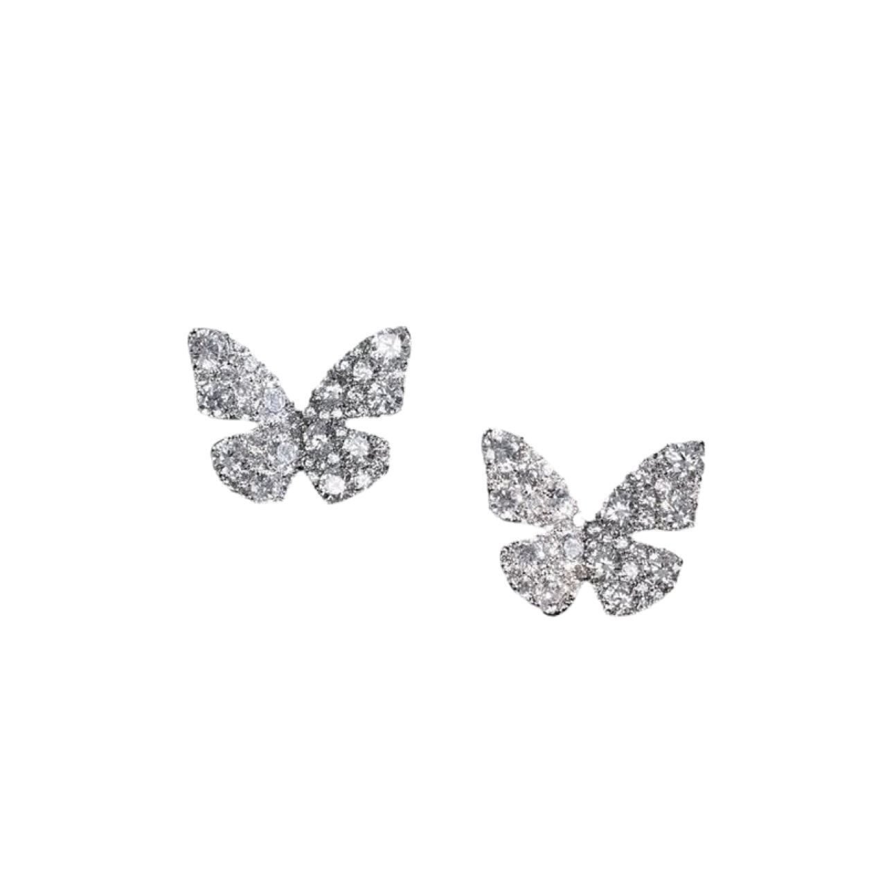 Butterfly Crystal Stud Earrings - view 6