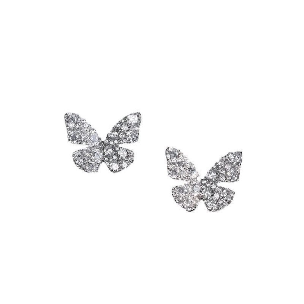 Butterfly Crystal Stud Earrings - view 7