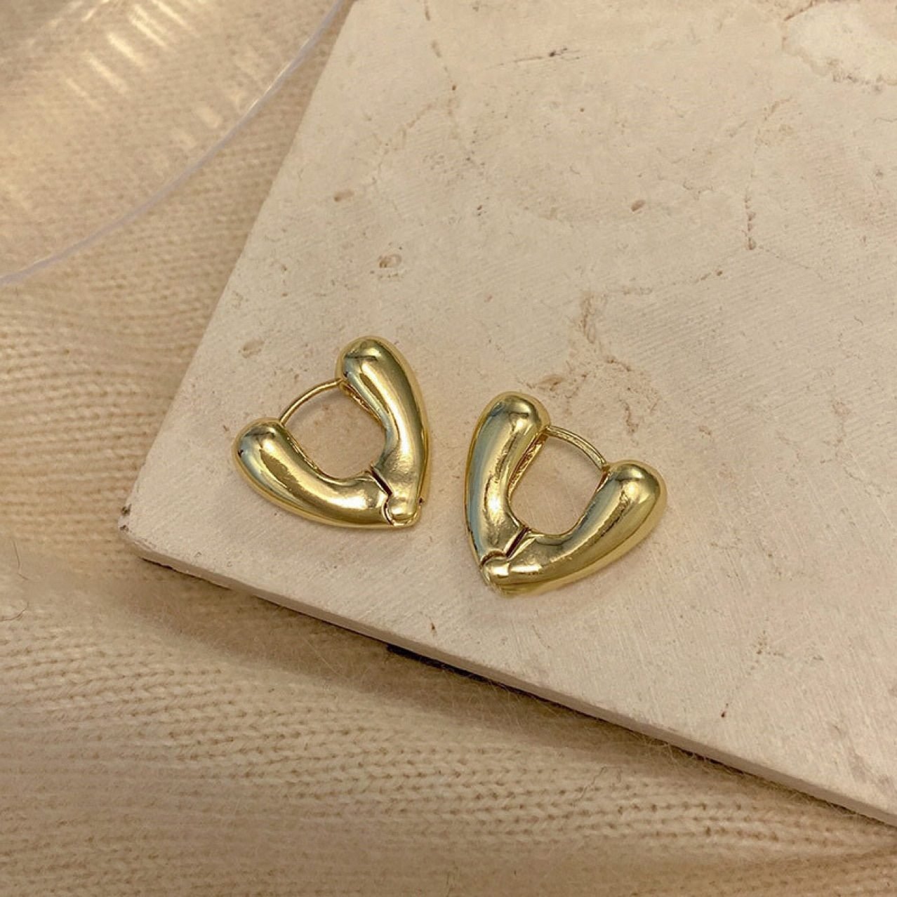 Heart Vintage Hoop Earrings No. 289 - view 4