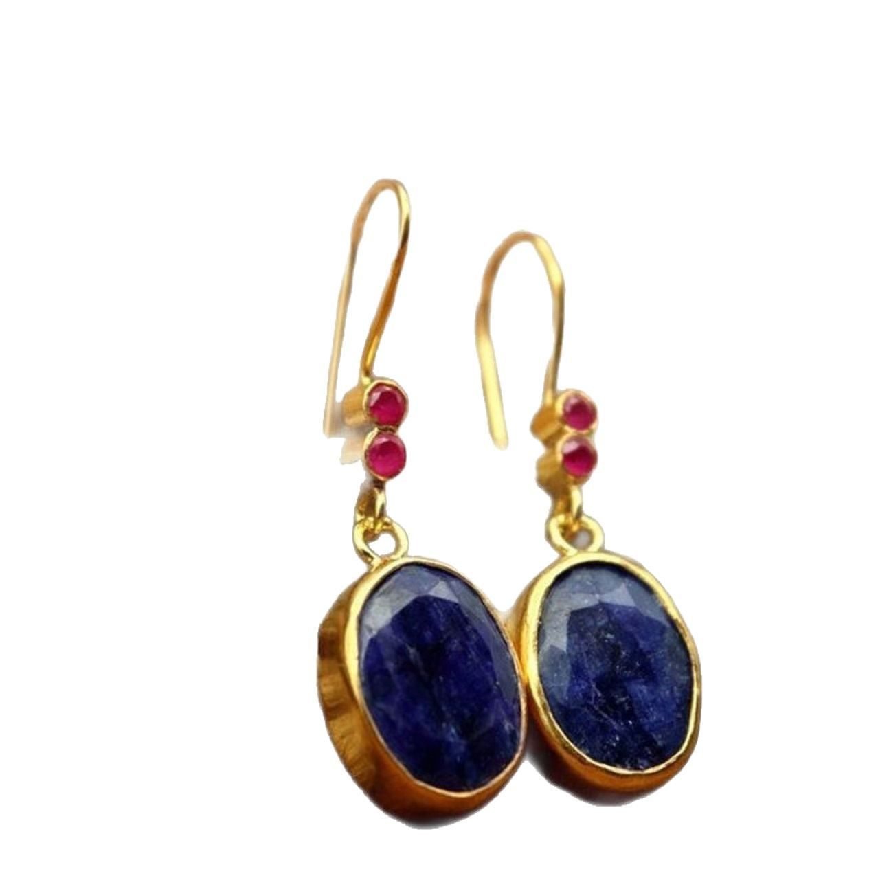 Dewdrop Lapis Drop Earrings - view 6