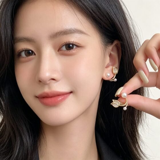 Pearl Daisy Stud Earrings - view 1