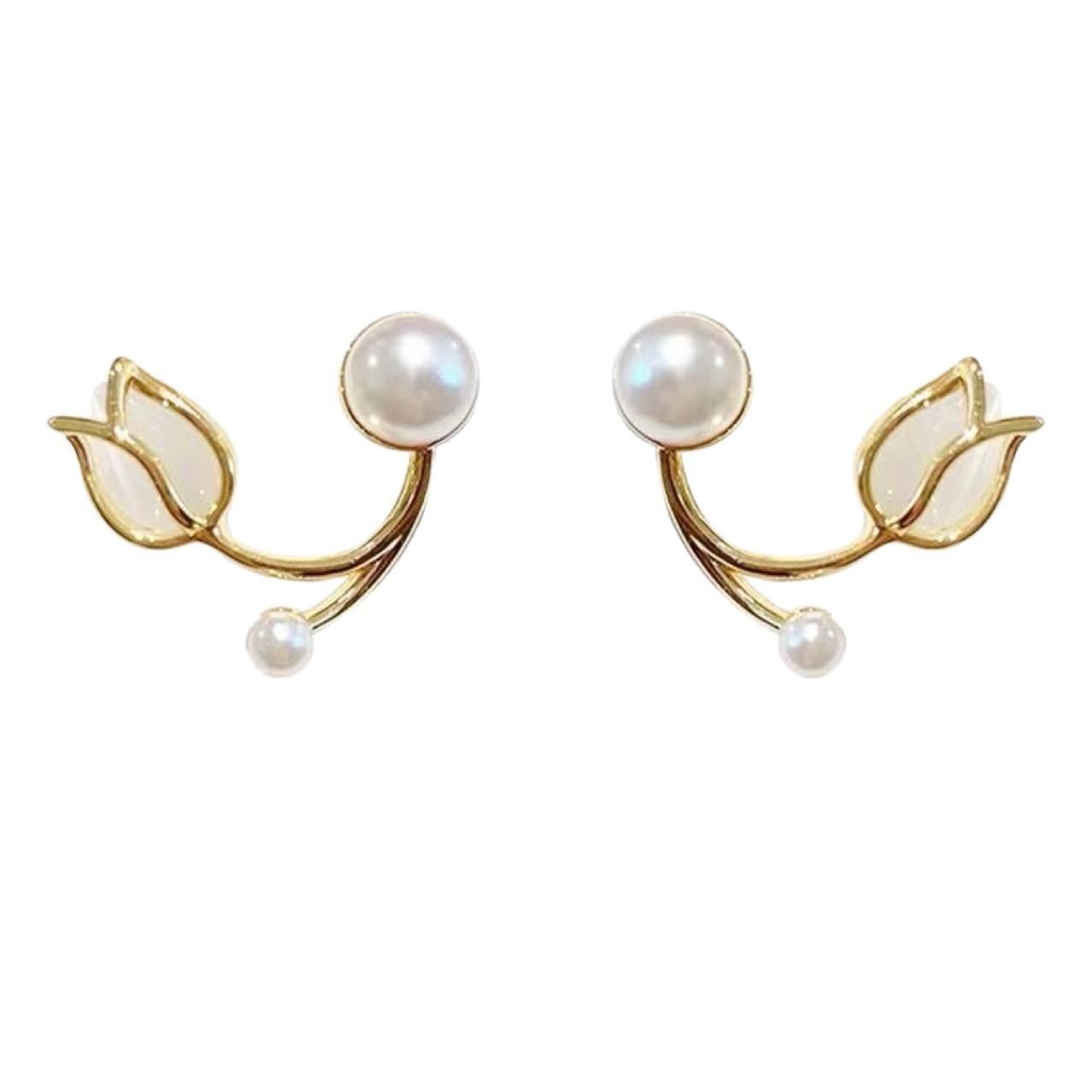 Pearl Daisy Stud Earrings - view 6