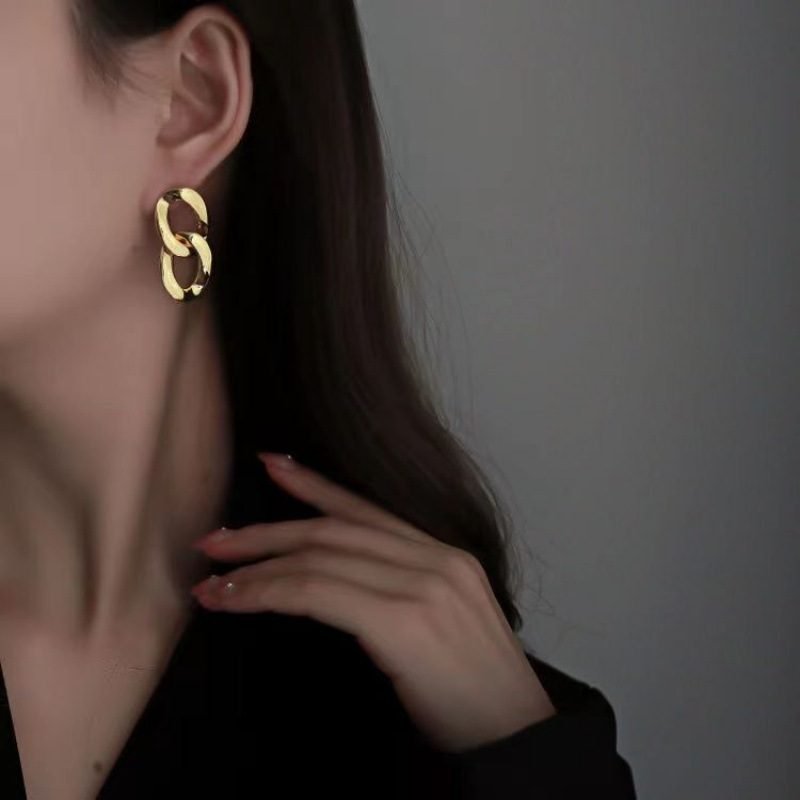 Chain Stud Earrings - view 2