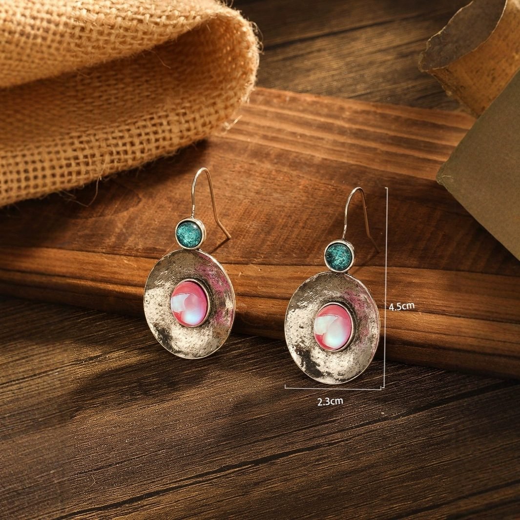 Gemstone Vintage Drop Earrings - view 5