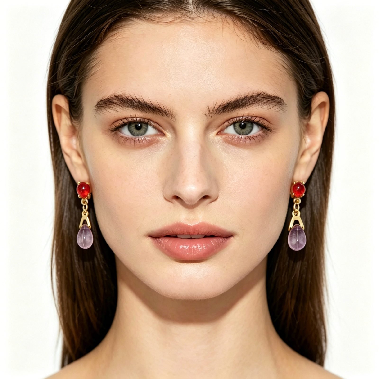 Dewdrop Gemstone Stud Earrings - view 1