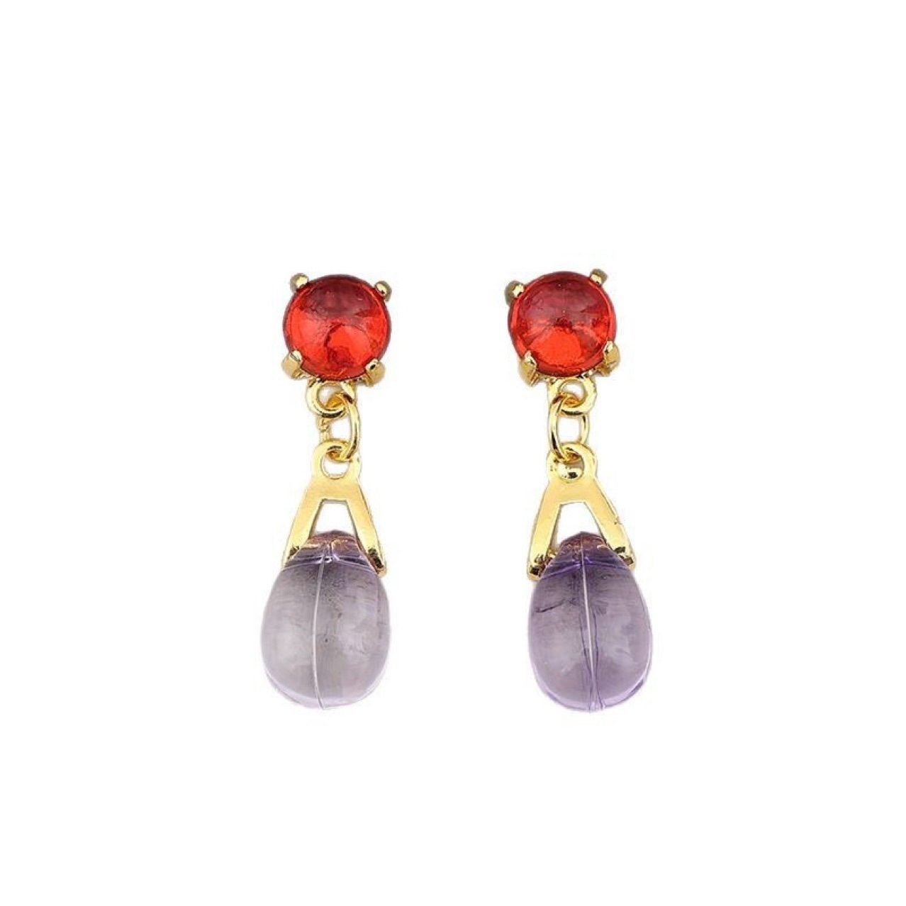 Dewdrop Gemstone Stud Earrings - view 5