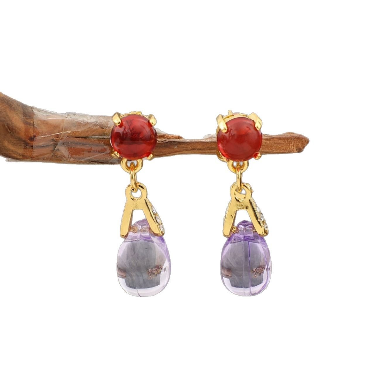 Dewdrop Gemstone Stud Earrings - view 6