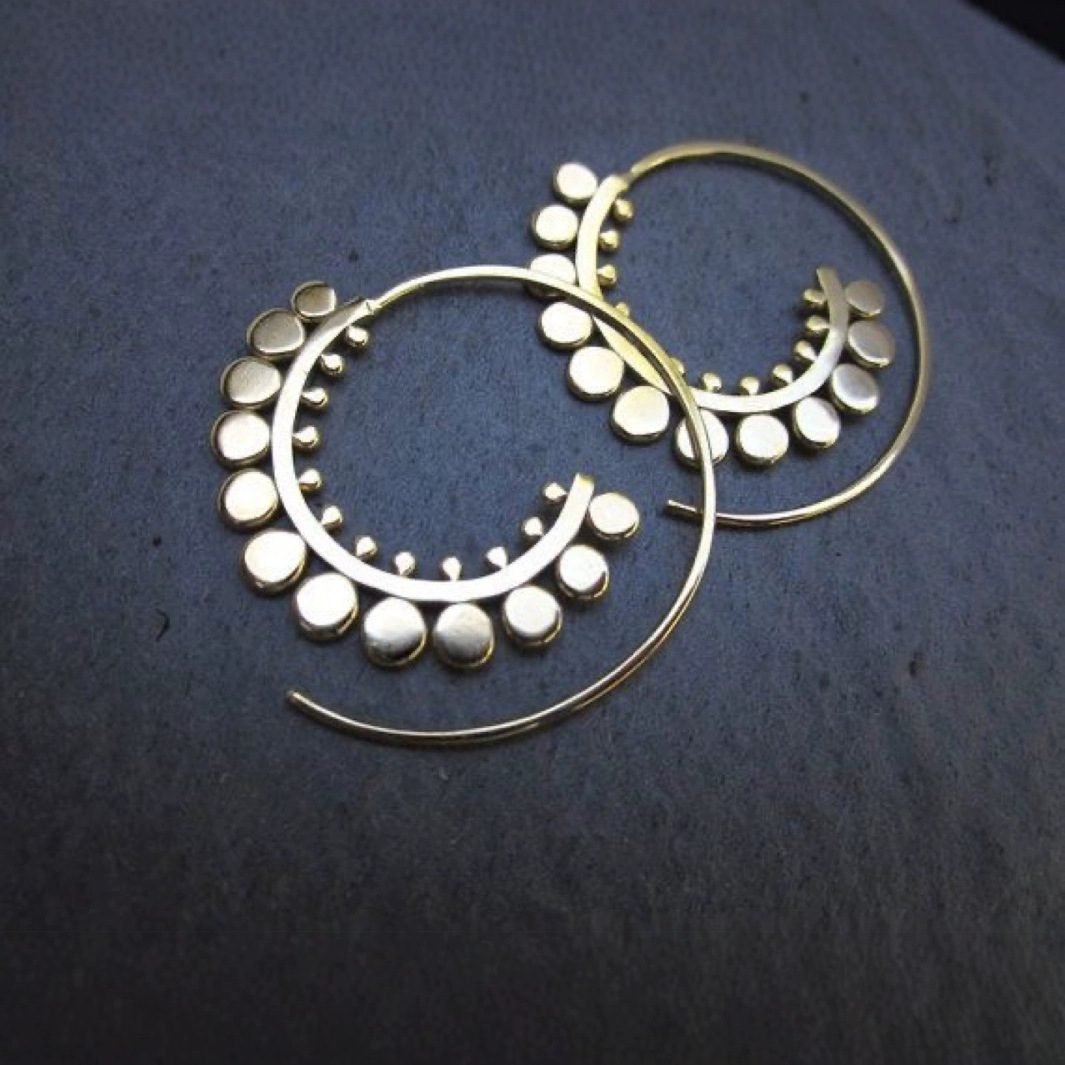 Spiral Vintage Earrings - view 2