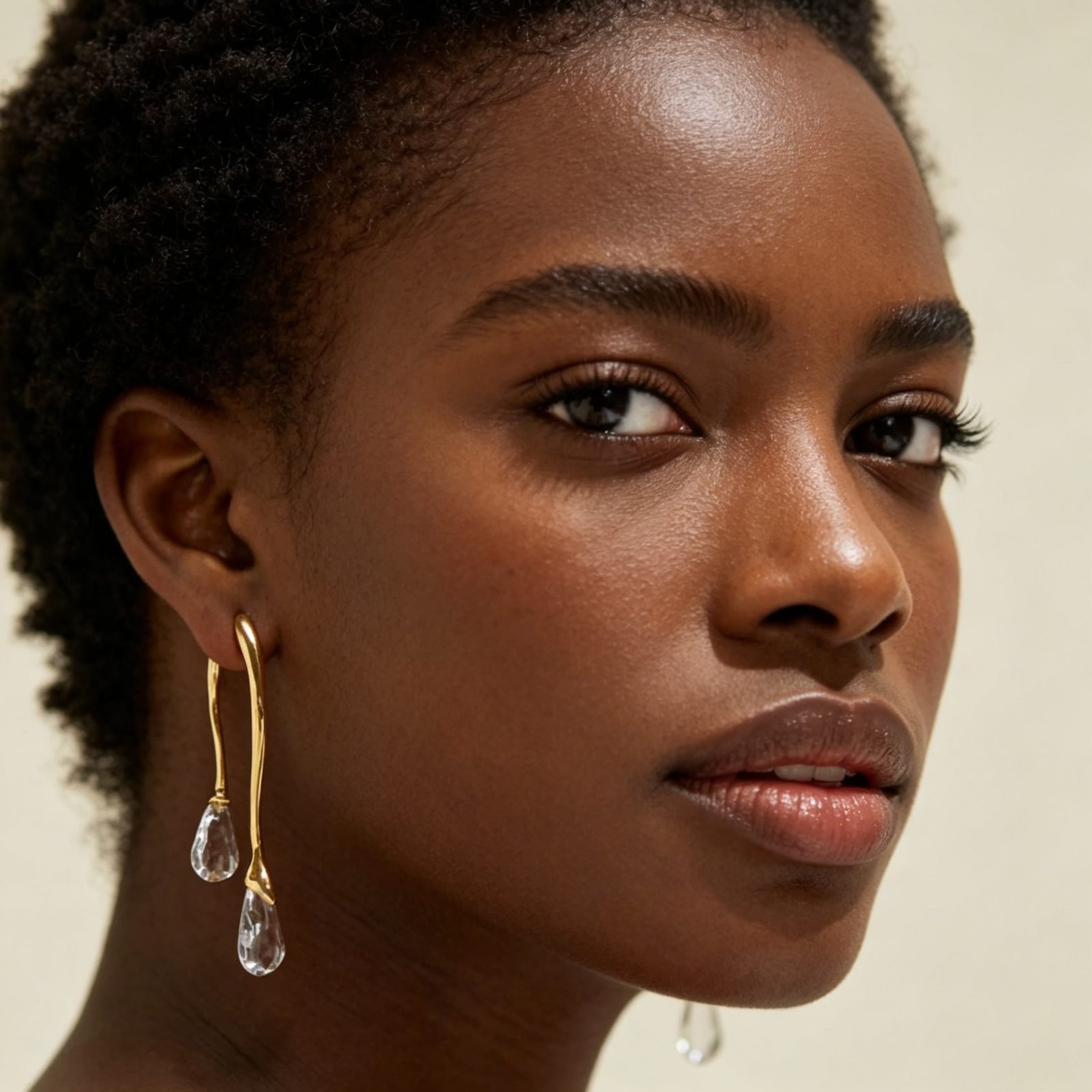 Dewdrop Sculptural Drop Earrings - view 1