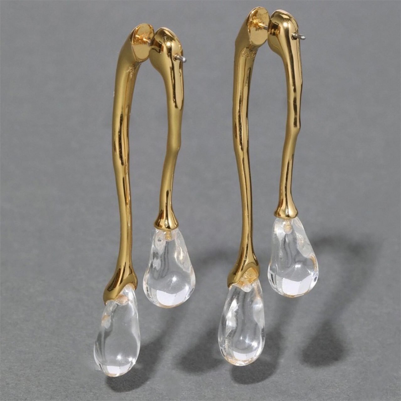 Dewdrop Sculptural Drop Earrings - view 2