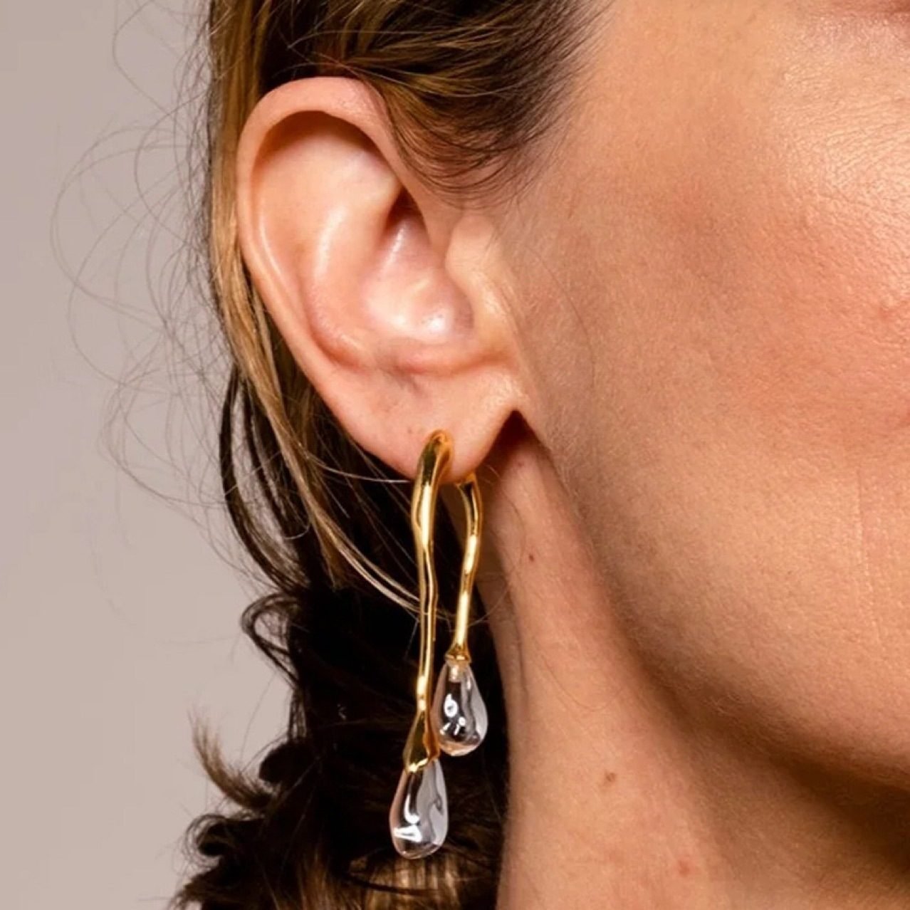 Dewdrop Sculptural Drop Earrings - view 4