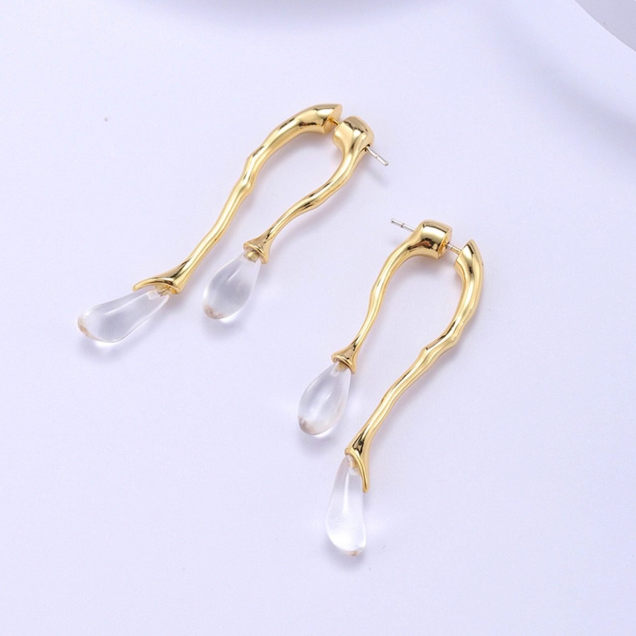 Dewdrop Sculptural Drop Earrings - view 5