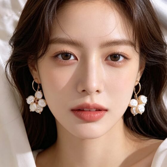Pearl Shell Stud Earrings - view 1