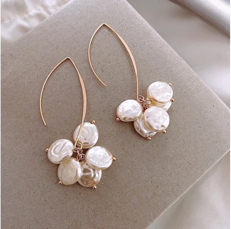 Pearl Shell Stud Earrings - view 2