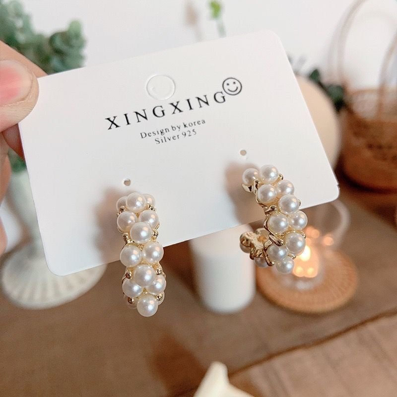Pearl Hoop Earrings No. 316 - view 2