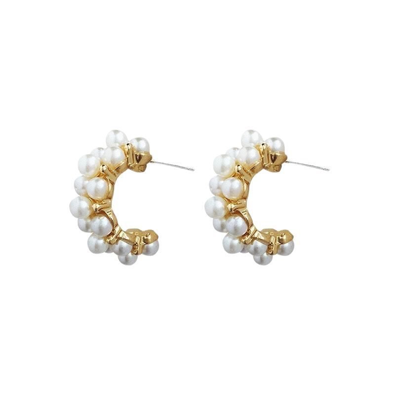 Pearl Hoop Earrings No. 316 - view 6