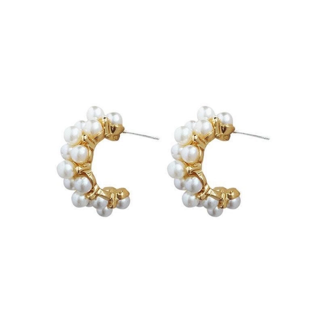Pearl Hoop Earrings No. 316 - view 7