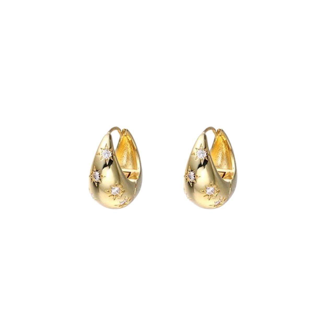 Celestial Sculptural Hoop Earrings - view 5