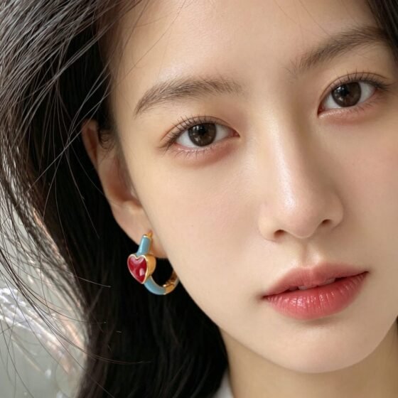 Heart Vintage Hoop Earrings No. 321 - view 1