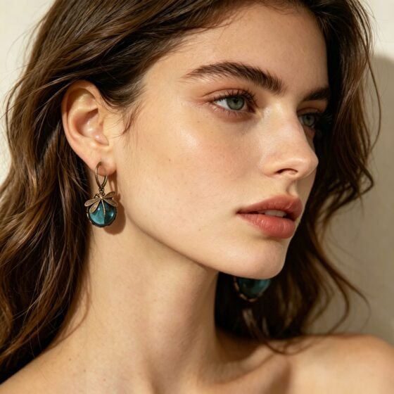 Dragonfly Crystal Drop Earrings - view 1