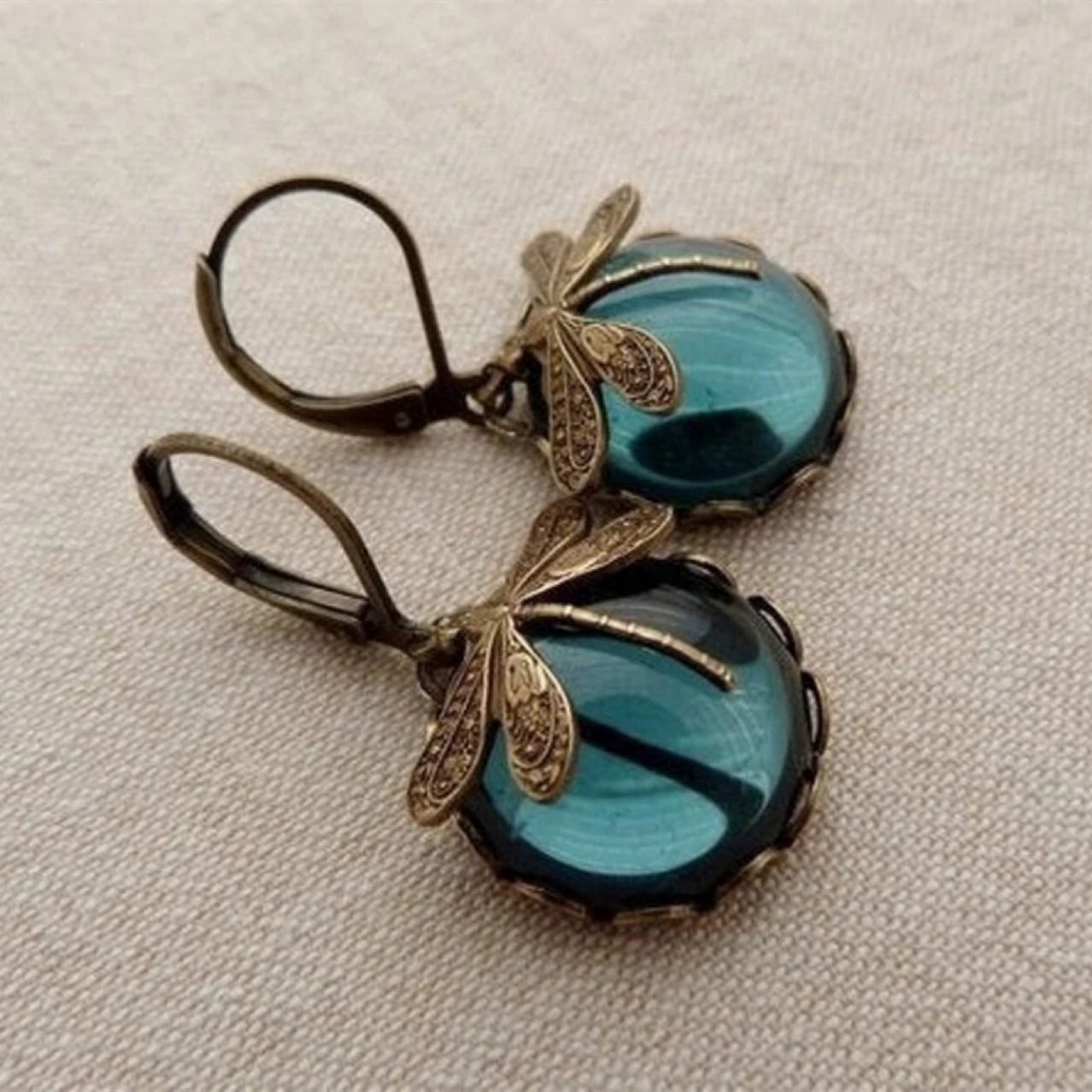 Dragonfly Crystal Drop Earrings - view 2